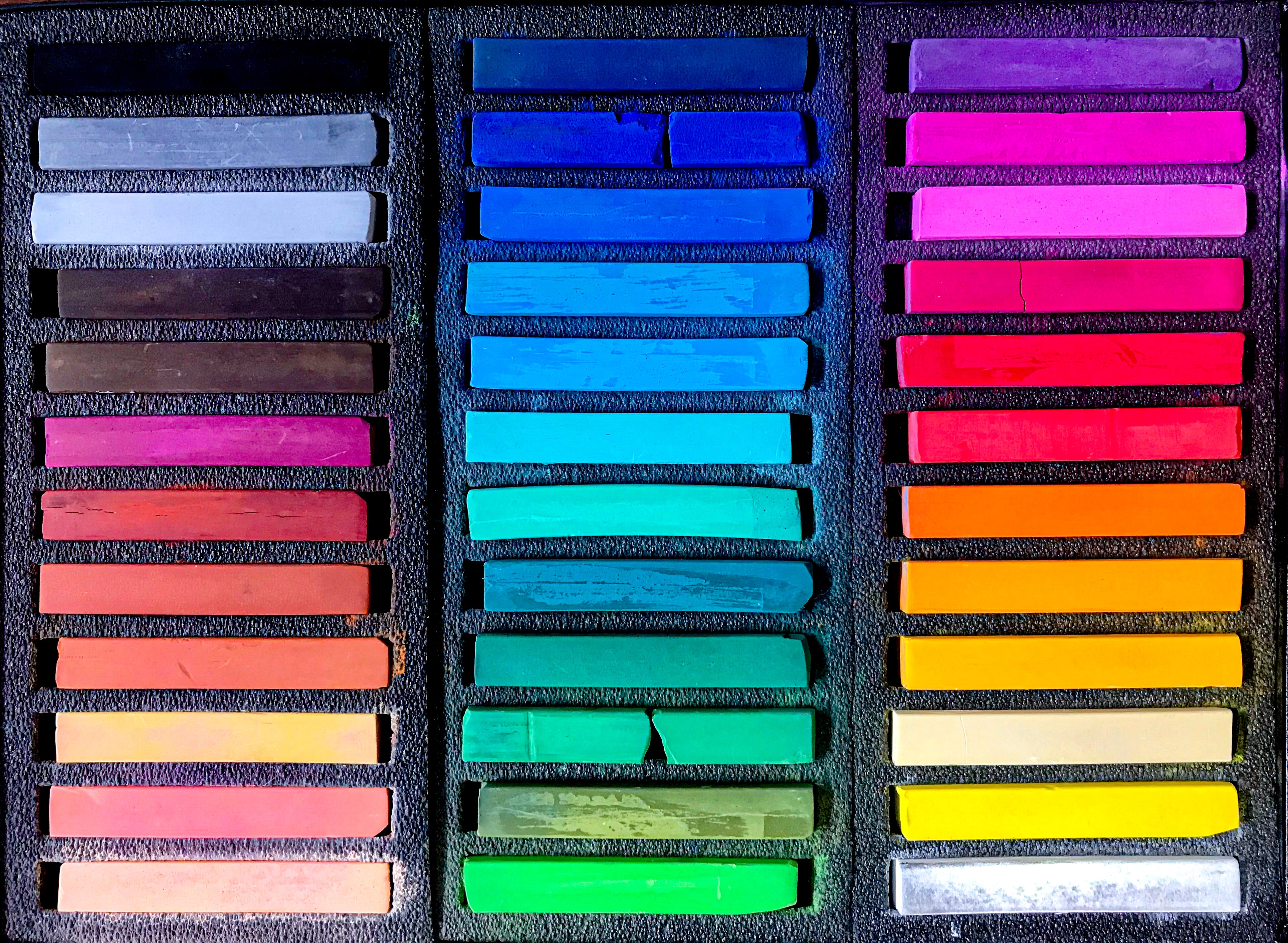 range of chalk pastels