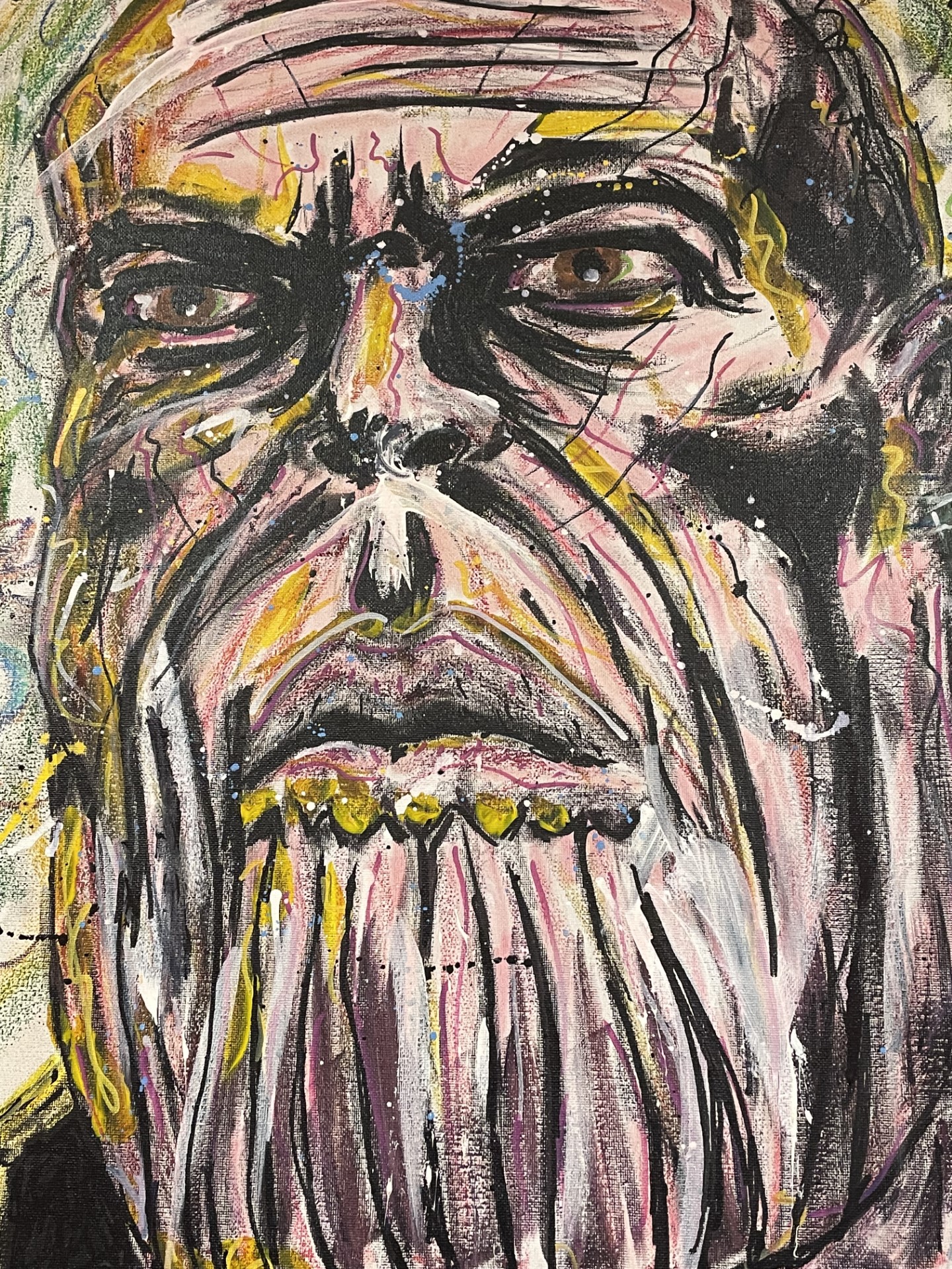 Painting of Thanos from Marvel