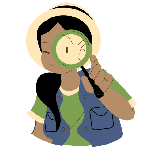 Girl with Magnifying Glass