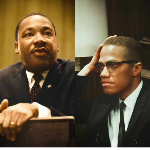 Martin Luther King Jr and Malcom X