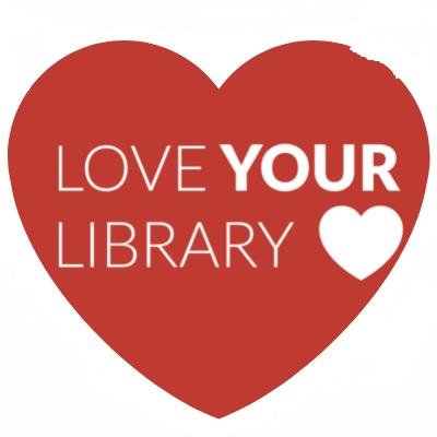 Heart with Love Your Library text