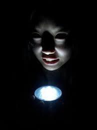 Spooky flashlight face