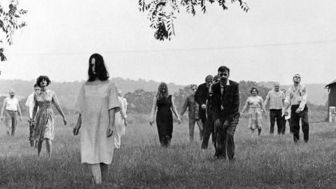 Still of zombie actors from Night of the Living Dead