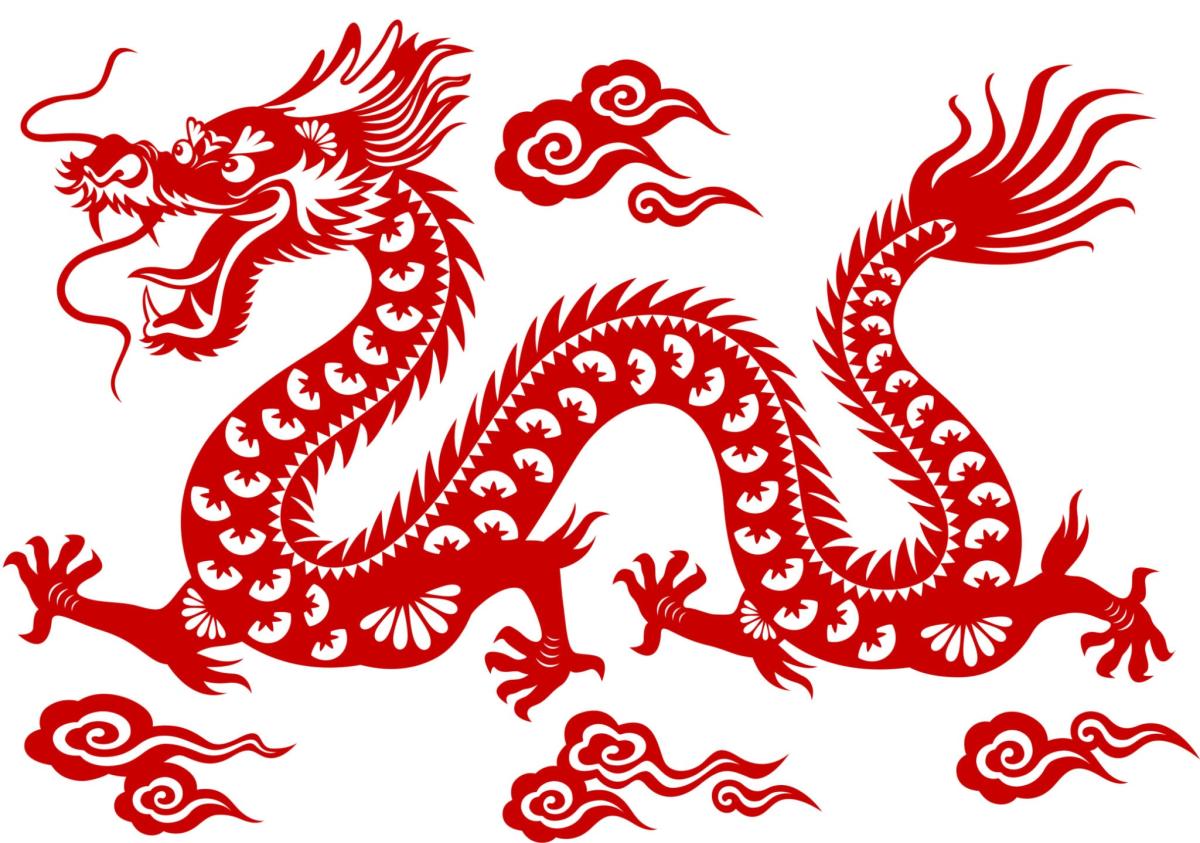 A red Chinese dragon.