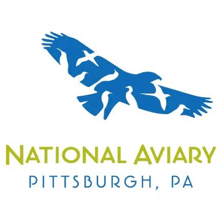 Logo of National Aviary, a soaring bird with silhouettes of other birds within its wings