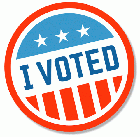 I Voted sticker illustration