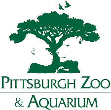 Pittsburgh Zoo & Aquarium logo: a green tree with full canopy, birds flying above, text beneath